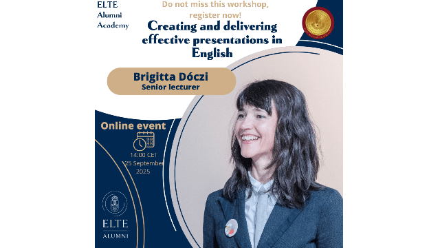Report - Creating and delivering effective presentations in English - a workshop with Brigitta Dóczi