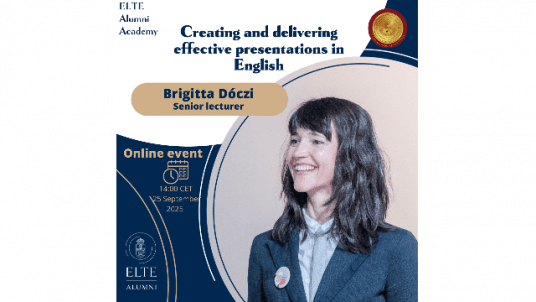 Creating and delivering effective presentations in English - a workshop with Brigitta Dóczi